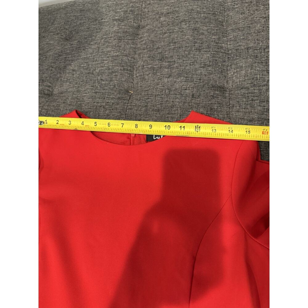 Lulus Red Sexy Romantic Mini Women's Dress Small Long Sleeve Cut Outs Modern - Picture 11 of 13